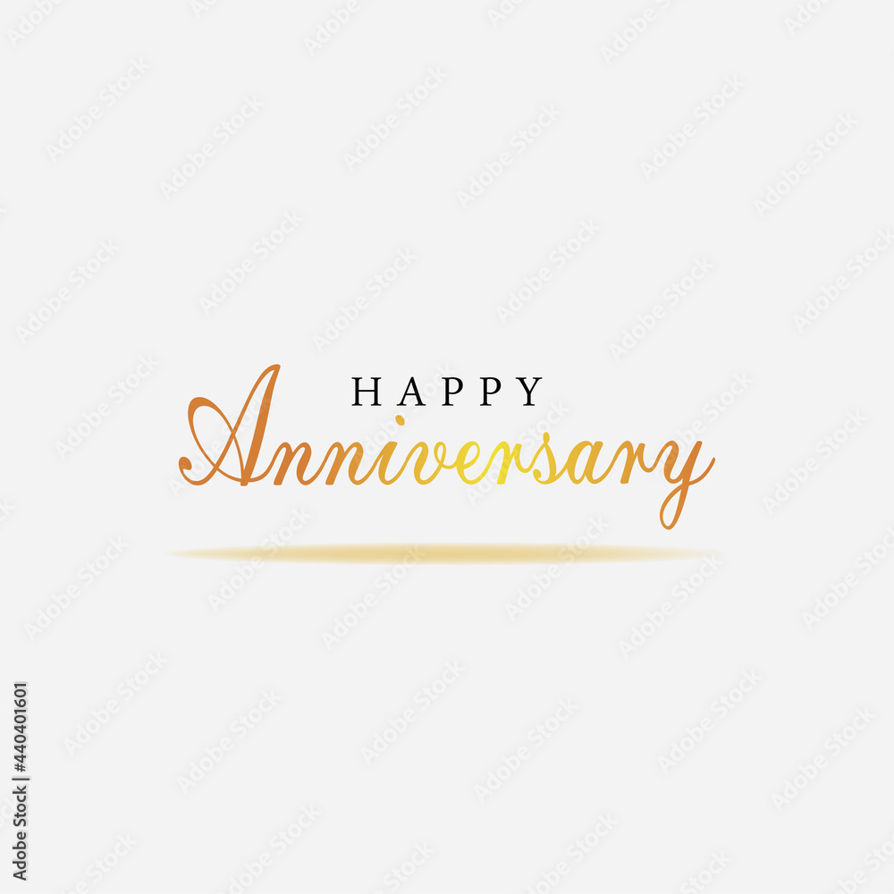 Happy Anniversary celebration typography design vector isolated on white background
