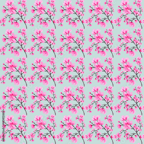 Rose on a dark, light, background. Print for fabric Watercolor seamless paper.Seamless pattern with creation, scrapbooking, packaging paper.dark background, turquoise background, white background.