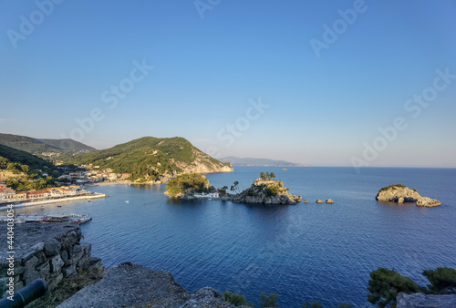 parga greek tourist resort by the sea in the evening © sea and sun