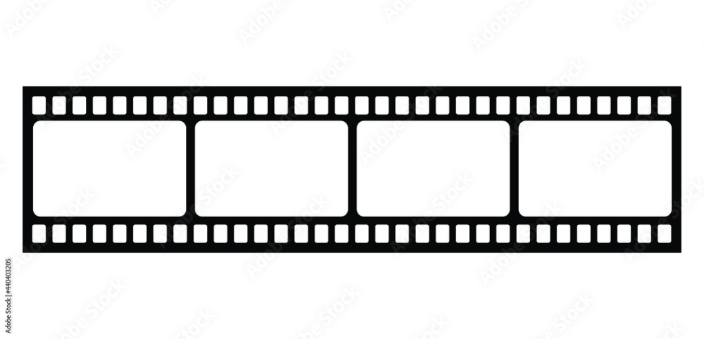 Black and White Negative Filmstrip used by Film Makers and Photography or Photographers as Design Template
