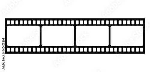 Black and White Negative Filmstrip used by Film Makers and Photography or Photographers as Design Template