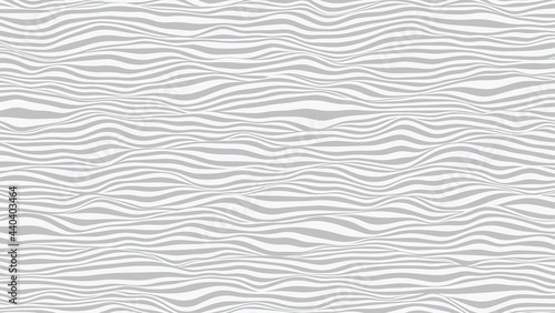 Fototapeta Naklejka Na Ścianę i Meble -  Wavy striped surface. Grey and white lines with ripples effect. Vector background.