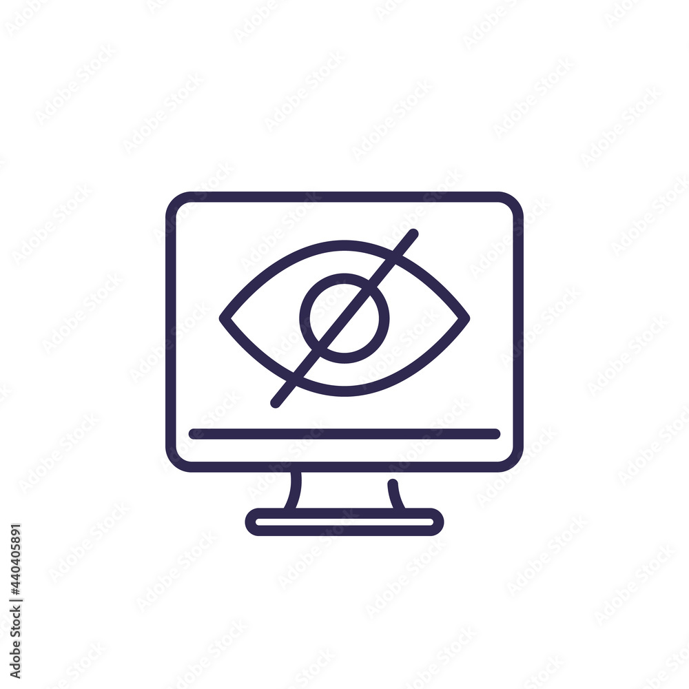 hidden or invisible line icon hidden or invisible line icon