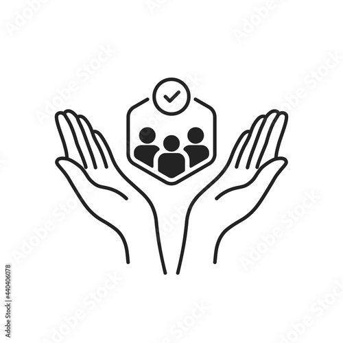 relationship or community like customer care icon