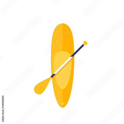 SUP board and paddle flat icon