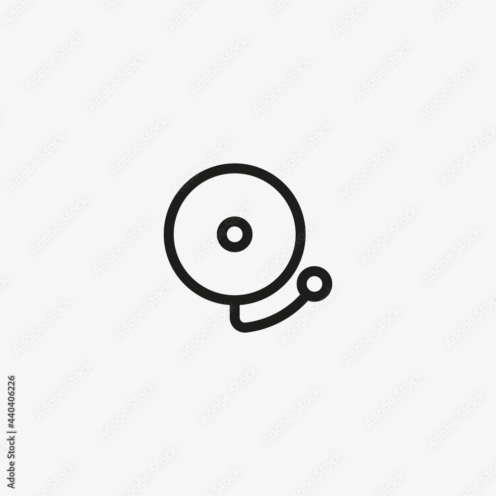 School bell icon in line design style. Ringing wall bell symbol. School bell icon in line design style. Ringing wall bell symbol.