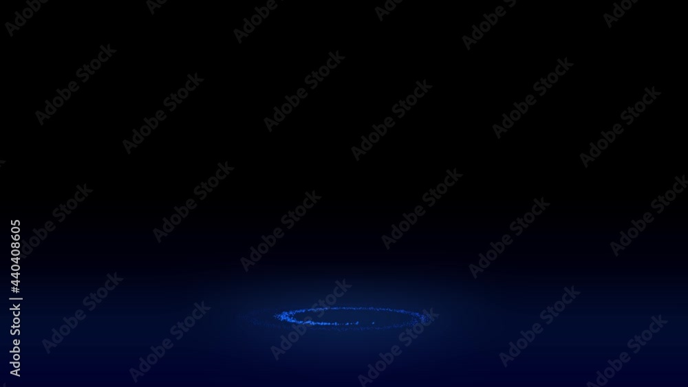Animation about glowing particles. The particles form a circle and gradually spread outward on the ground. The background is black. Animation about glowing particles. The particles form a circle and gradually spread outward on the ground. The background is black.