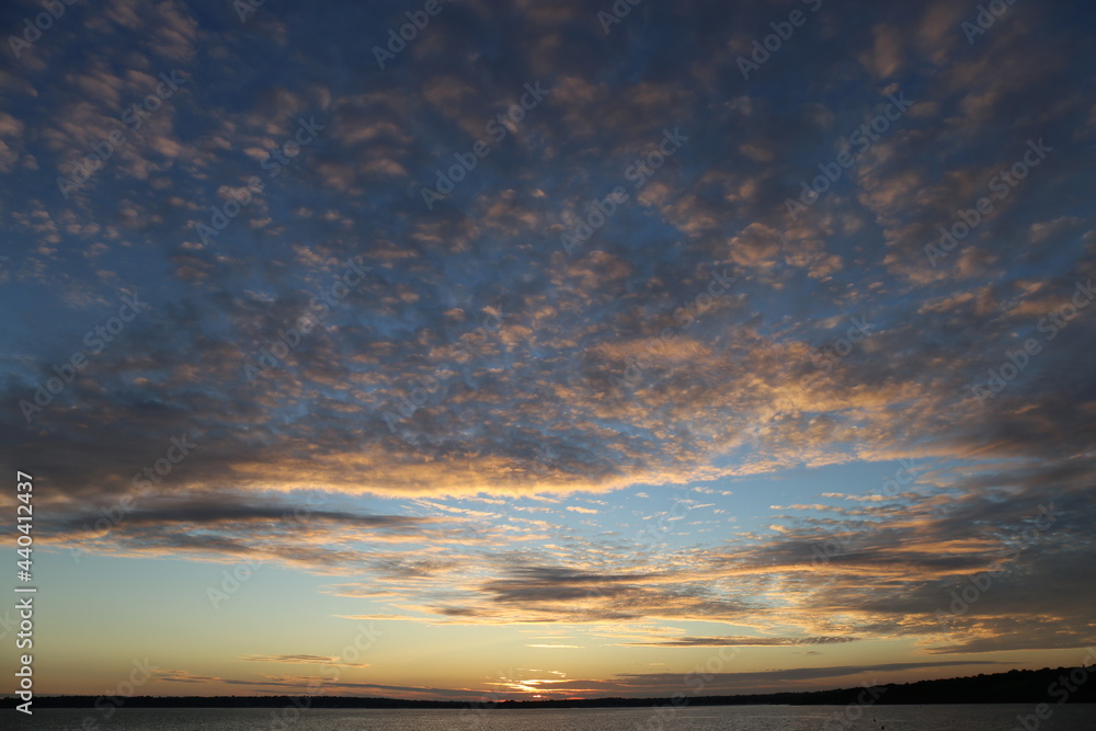 Sunset over the sea, France Brittany, June 2021 Sunset over the sea, France Brittany, June 2021