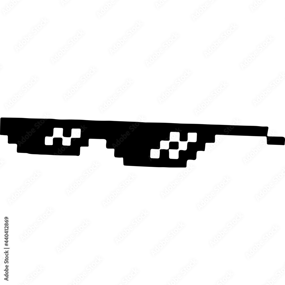 Memes goggle, Deal with it swag Glasses Svg Stock Vector Adobe Stock