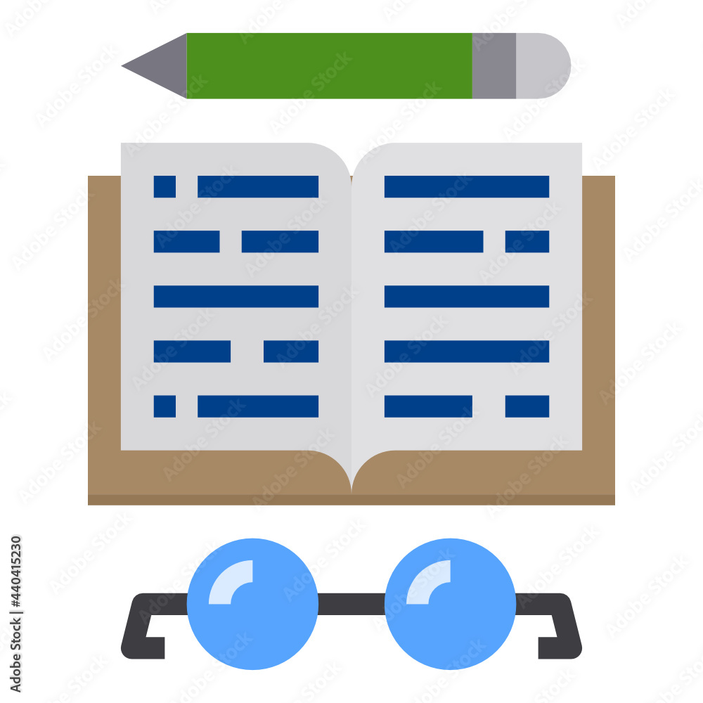 reading flat icon