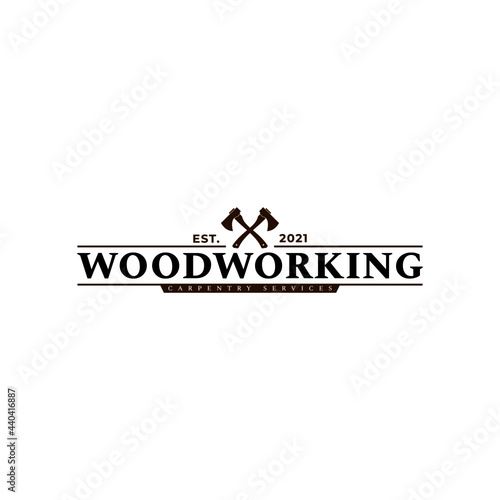 Vintage Woodworking Logo Design