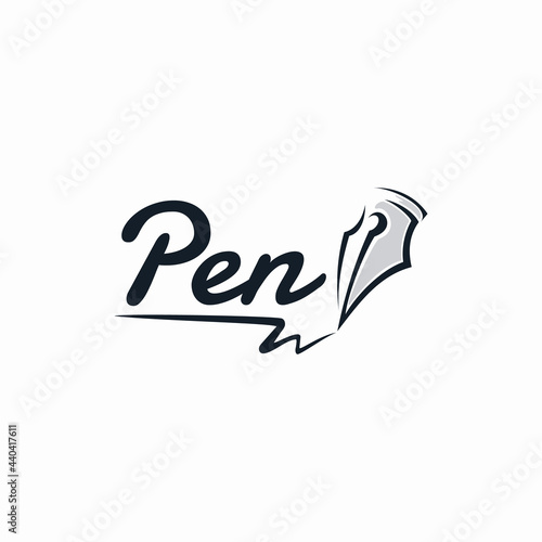 ink pen typography logo black