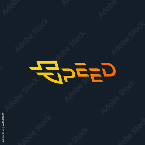 logotype speed typography logo flat