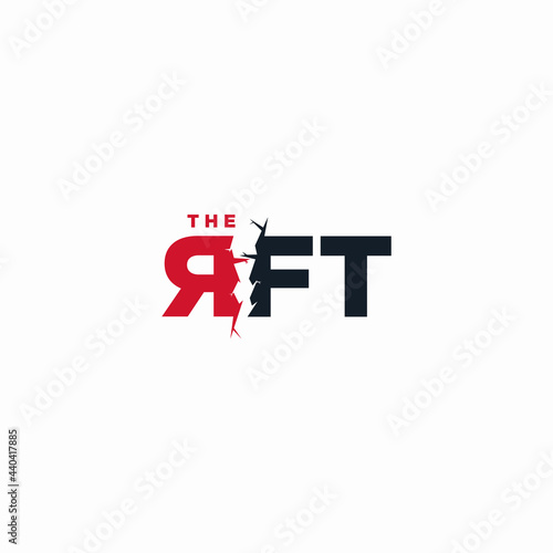 logotype rift typography logo flat 