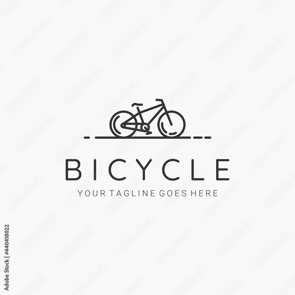 Bicycle line art minimalist symbol logo vector illustration design Bicycle line art minimalist symbol logo vector illustration design