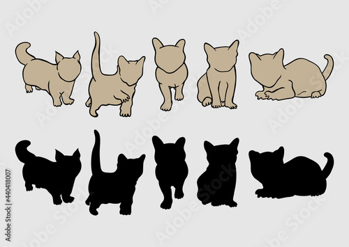 some very cute cat silhouettes
