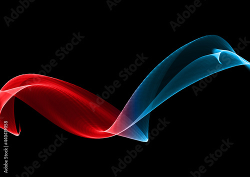 Fire and ice themed flowing lines design