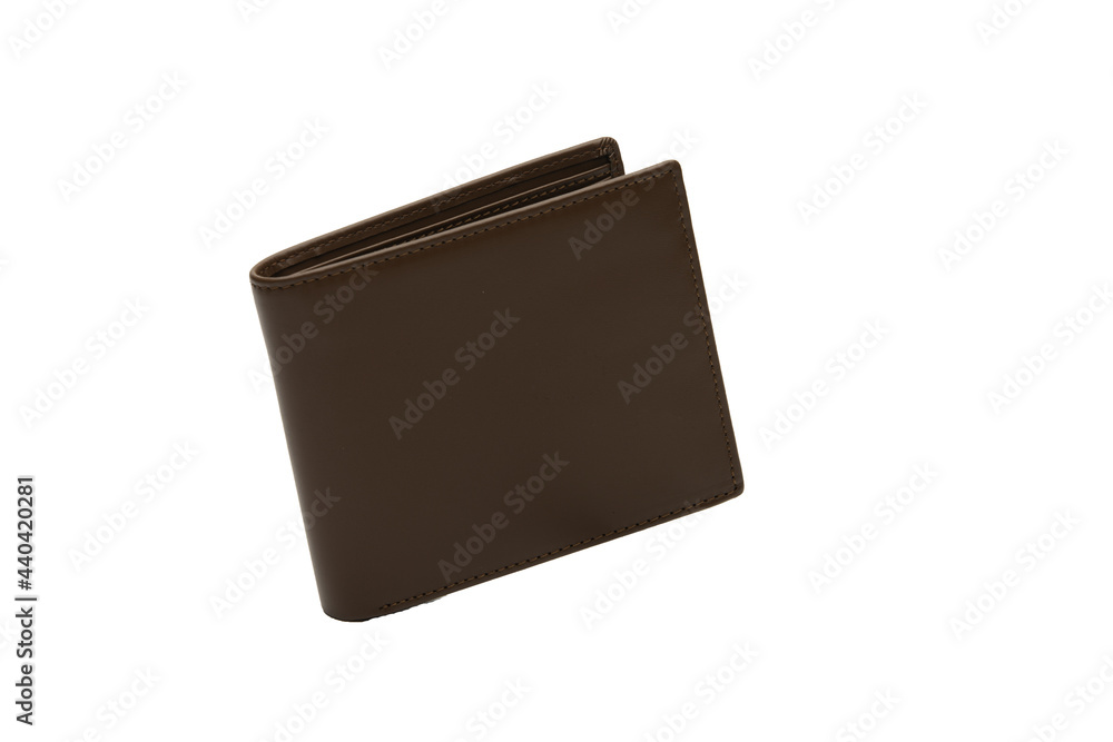 Brown Wallet on white background isolated Brown Wallet on white background isolated