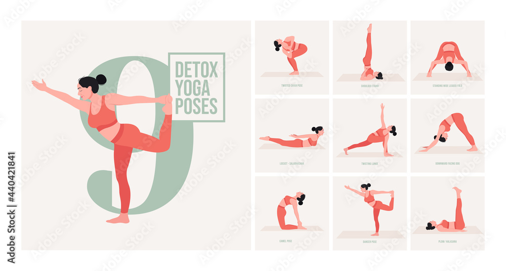 Arm Balance Yoga poses. Young woman practicing Yoga pose. Woman workout  fitness, aerobic and exercises 25660362 Vector Art at Vecteezy