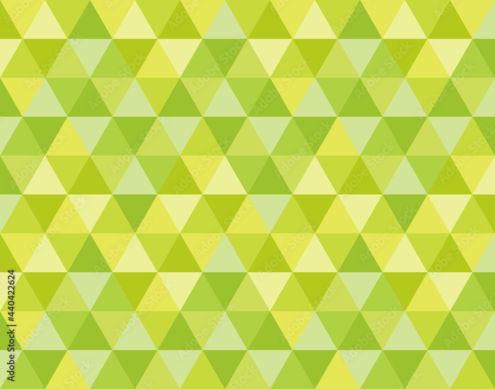 三角抽象幾何学モザイク模様グラフィック背景素材黄緑 Stock Vector Adobe Stock