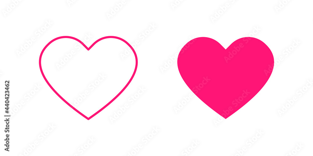 Heart vector icon for graphic design. Heart vector with brush tool