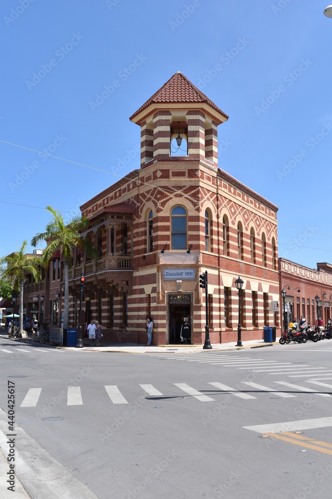 Fototapeta premium Key West Florida architecture geometric design in brick 