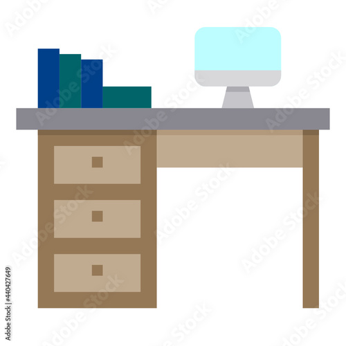 working table flat icon