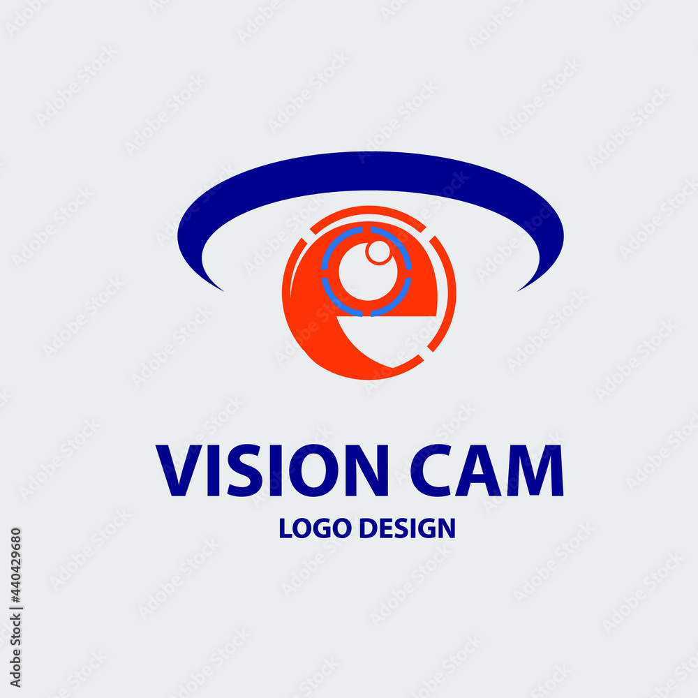 Eye Logo design vector template. Colorful media icon. Vision Logotype concept idea business tech