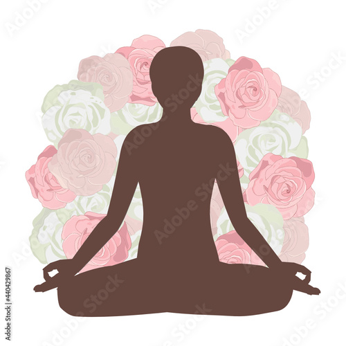 yoga in the lotus position