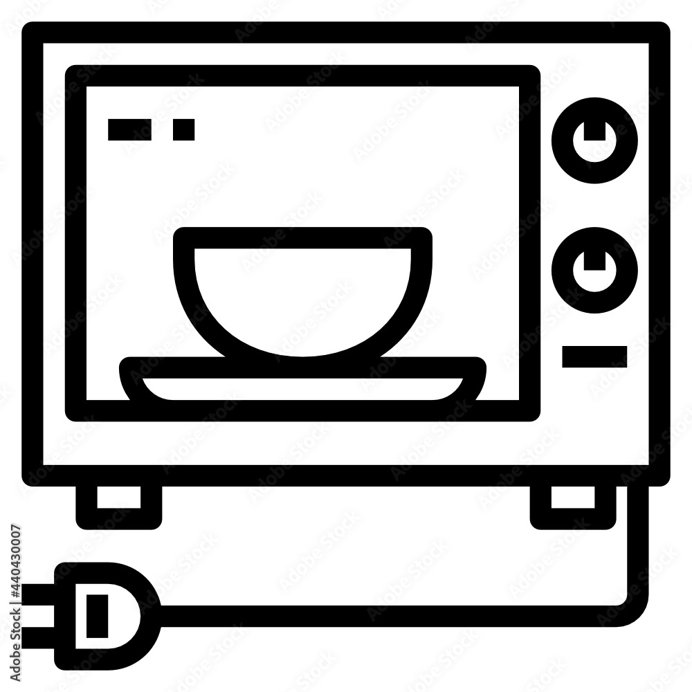 Microwave line icon Microwave line icon