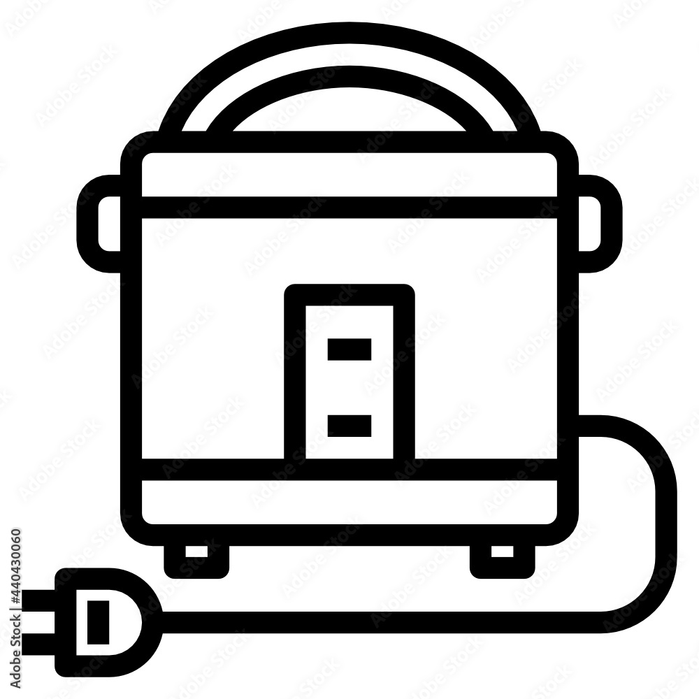 rice cooker line icon