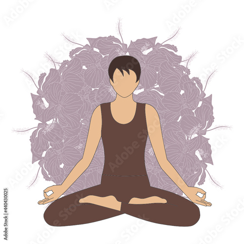 yoga in the lotus position