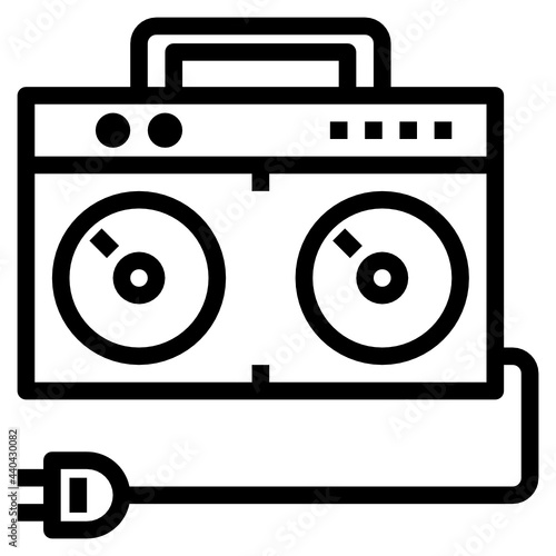 tape player line icon