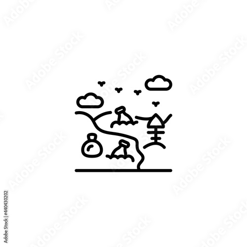 Rubbish icon in vector. Logotype