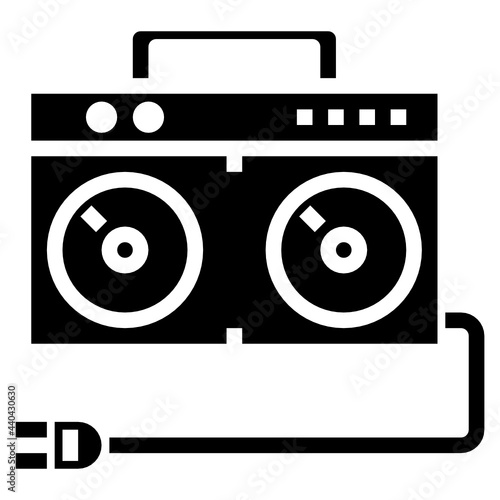tape player glyph icon