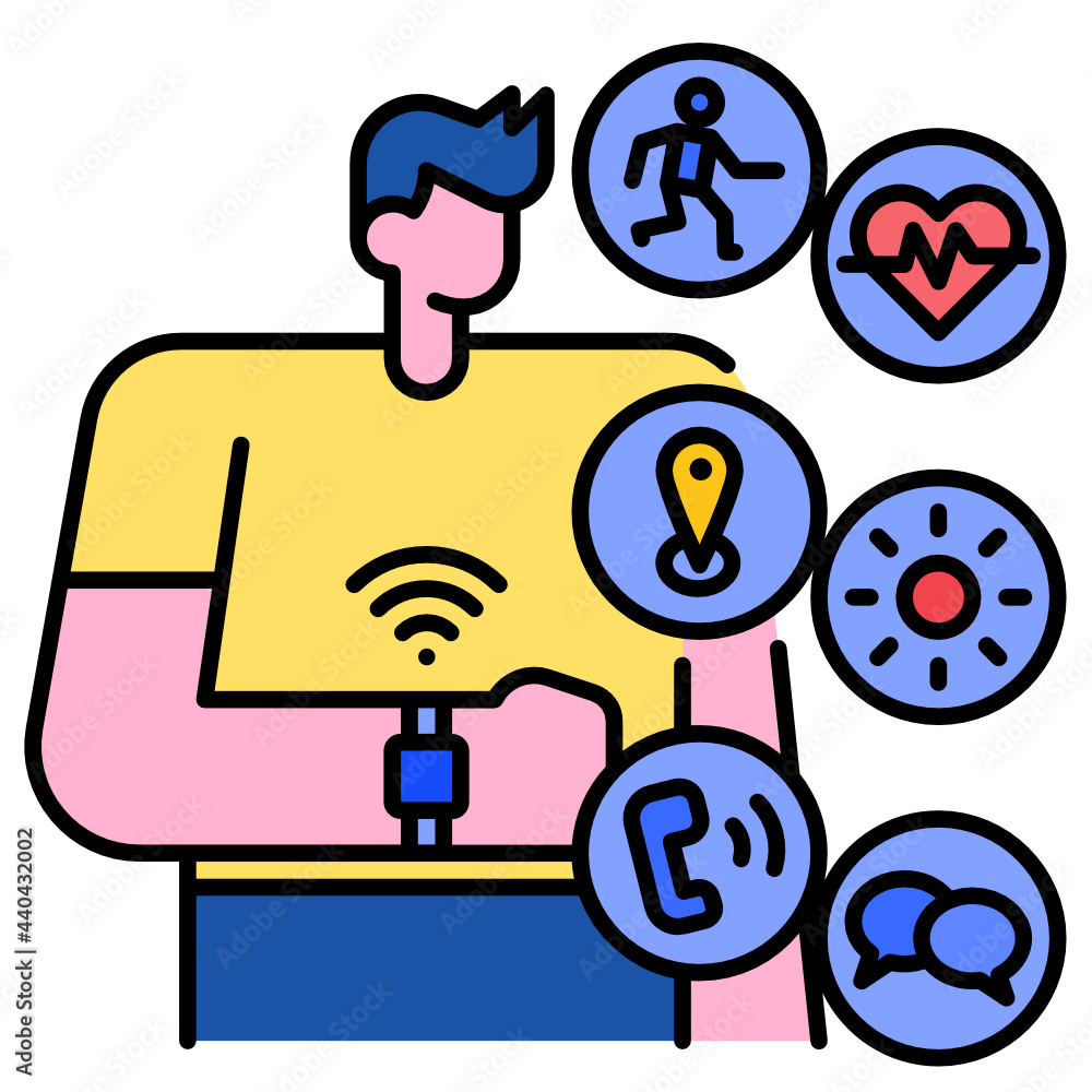 Fototapeta premium smart health Internet of things icon