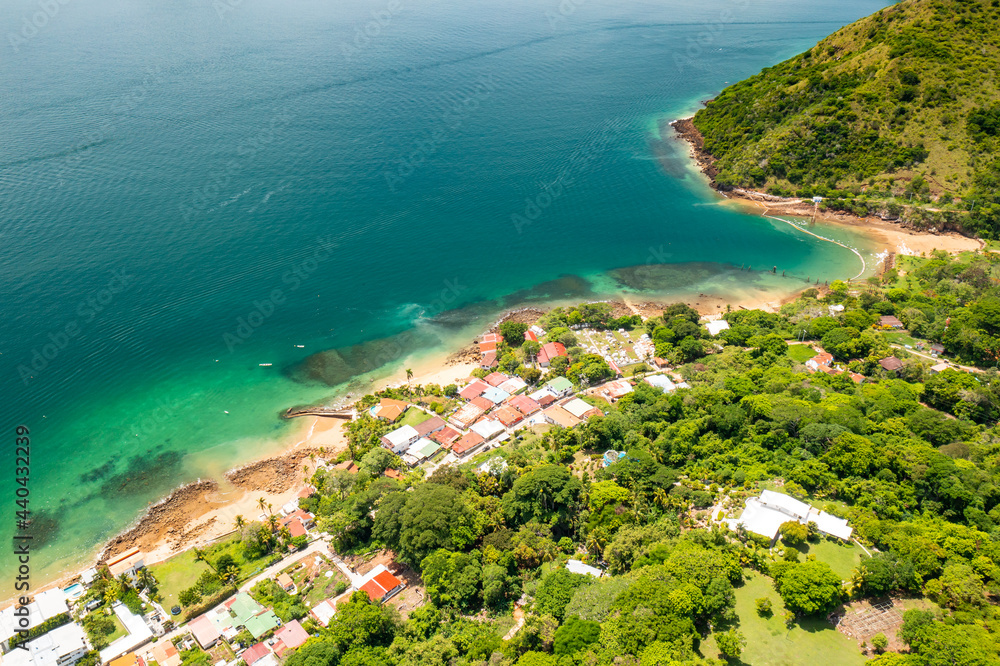 Obraz premium Taboga Island Aerial View. Tropical island located in the Pacific near Panama City,Panama.
