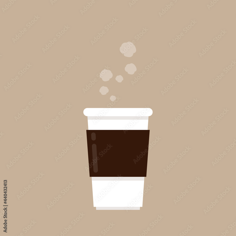 Coffee cup vector. Coffee cup cartoon vector.