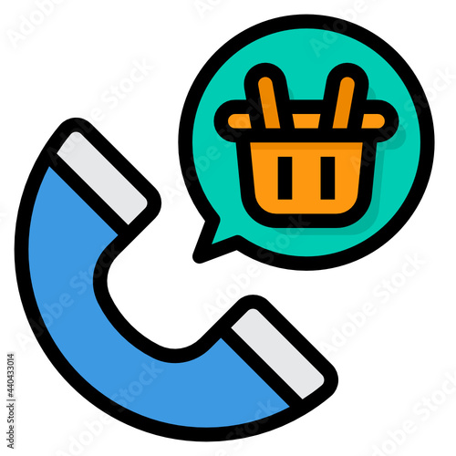 Customer Service filled outline icon