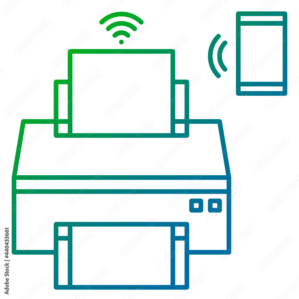 printer Internet of things icon printer Internet of things icon