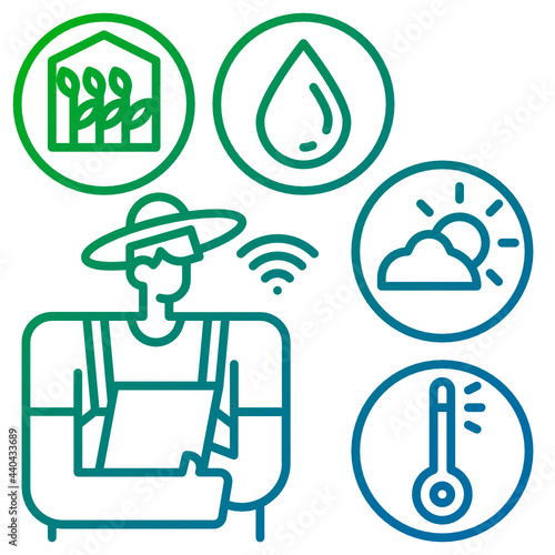 smart farming Internet of things icon