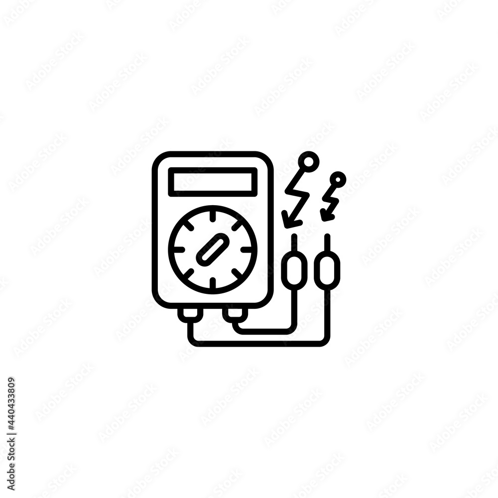 Ohmmeter  icon in vector. Logotype