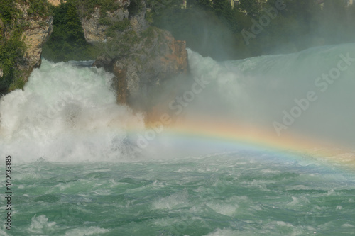 Little rainbow at the incredible rhine falls in Switzerland 28.5.2021