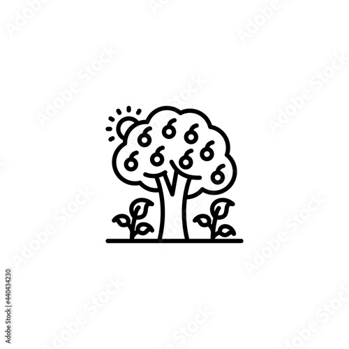 Fruit Tree icon in vector. Logotype