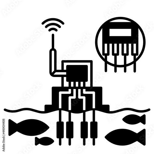 water quality Internet of things icon