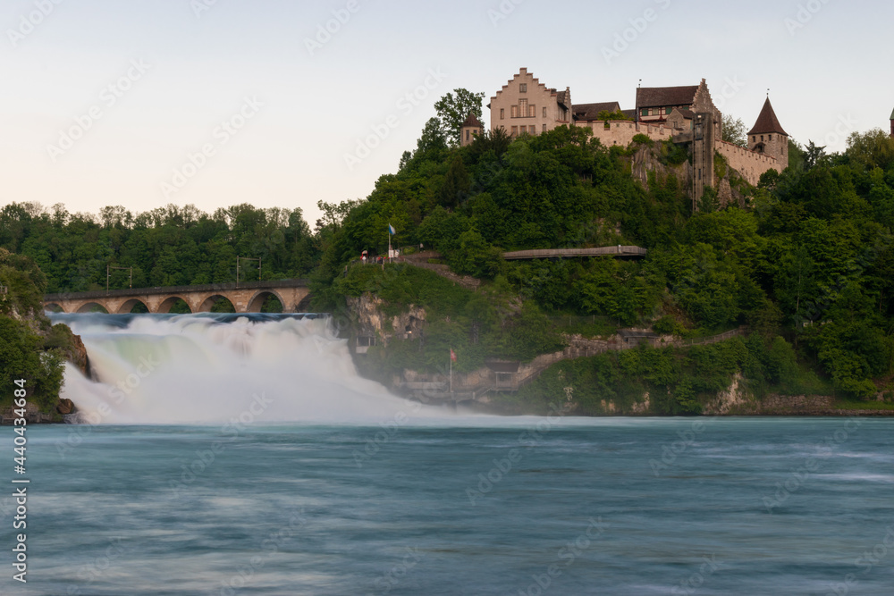 Splashing water at the incredible rhine falls in Switzerland 28.5.2021