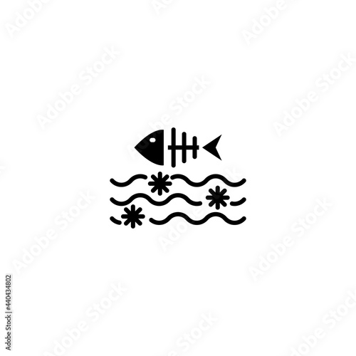 Water Pollution icon in vector. Logotype