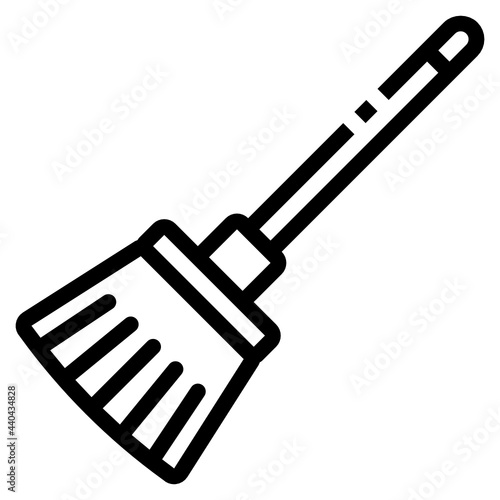 broom line icon