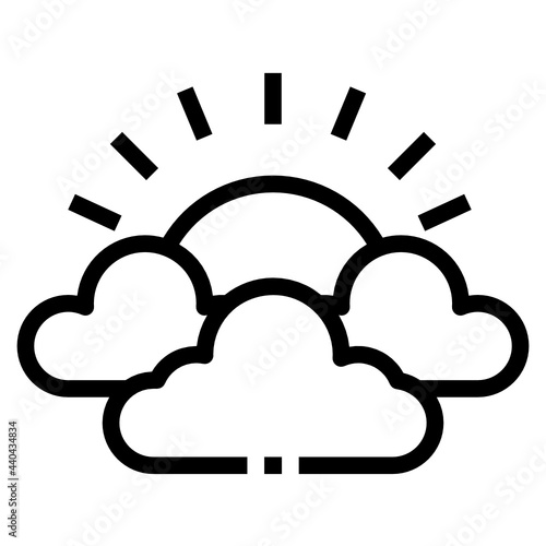 cloudy line icon