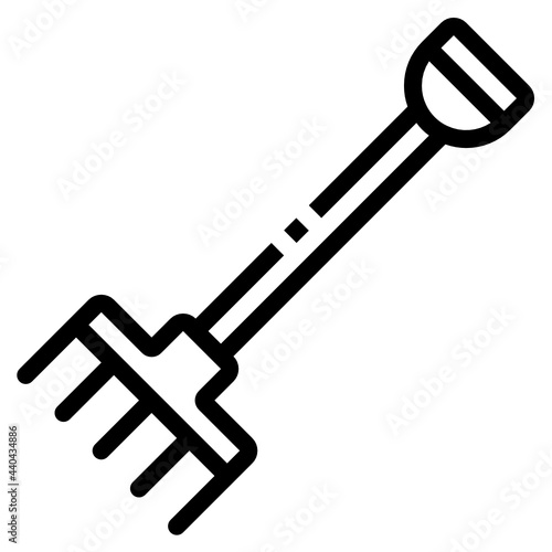 pitchfork line icon